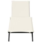 vidaXL Chaise longue avec coussin noir résine tressée