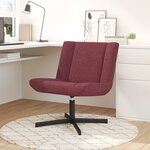 vidaXL Chaise Pivotante Rouge vin Tissu polyester avec base en métal