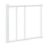 vidaXL Cadre de lit métal sans matelas et tête de lit blanc 120x200 cm