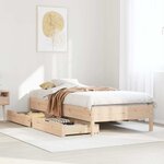 vidaXL Cadre de lit sans matelas 75x190 cm bois de pin massif