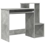 vidaXL Bureau Gris béton 106 x 40 x 88.5 cm Bois d'ingénierie