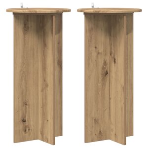 vidaXL Support de Plante 2 pc Chêne artisanal 40 x 40 x 80 cm