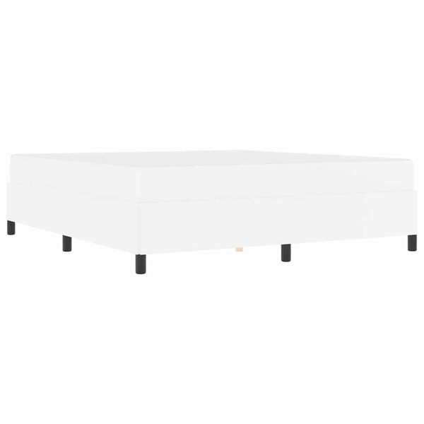 vidaXL Cadre de lit avec matelas Blanc 180 x 200 cm Faux cuir