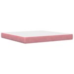vidaXL Cadre de lit avec tête de lit Rose 180 x 200 cm Velours