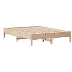 vidaXL Cadre de lit sans matelas 140x190 cm bois de pin massif