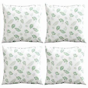 vidaXL Coussins Éparpillés Feuille 4 Pièces Motif feuille 40 x 40 cm