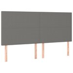 vidaXL Sommier à lattes de lit avec matelas Gris foncé 160x200cm Tissu