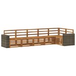 vidaXL Ensemble de canapés d'extérieur 6 pc Naturel Polyester