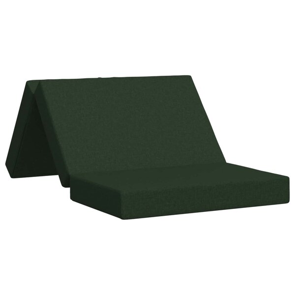 vidaXL Canapé-lit pliable 100 x 67 x 45 cm Vert foncé