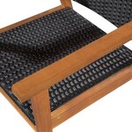 vidaXL Ensemble à manger d'extérieur 5 Pièces Résine tressée Noir marron