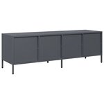 vidaXL Meuble TV anthracite 135x39x43 5 cm acier laminé à froid