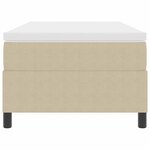 vidaXL Lit à ressorts Gris clair et blanc 203 x 80 x 60 cm