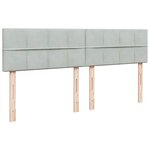 vidaXL Sommier à lattes de lit et matelas Gris clair 200x200cm Velours