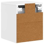 vidaXL Cabinet de chevet mural Blanc brillant 34 5 x 33 x 40 cm