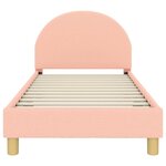 vidaXL Cadre de lit pour enfants avec tête de lit Rose 80 x 160 cm