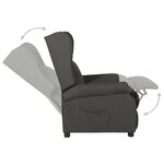 vidaXL Fauteuil inclinable Gris foncé Tissu