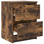 vidaXL Meuble TV chêne fumé 40x35x54 cm bois d'ingénierie