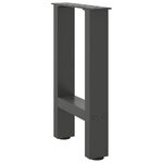 vidaXL Pieds de table basse Anthracite 2 pièces 38 x (42-43) cm Acier