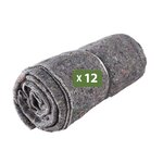 Pack and Move - Lot 12 couvertures de protection pour déménagement et stockage - 1 5 x 2 m - Épaisse et Résistante - Protection meubles