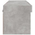 vidaXL Meuble TV avec lumières LED gris béton 60x30x30 cm