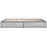 vidaXL Cadre de lit sans matelas sonoma gris 120x200 cm