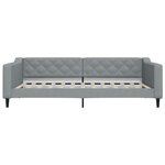 vidaXL Lit de jour avec lit gigogne gris clair 100x200 cm tissu