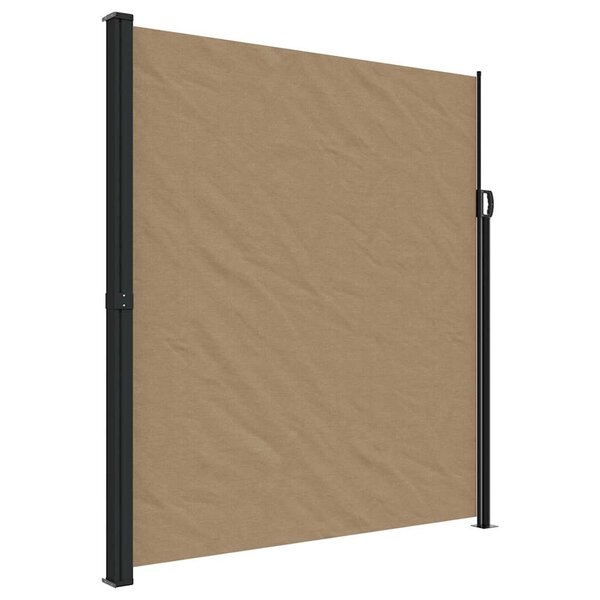 vidaXL Auvent latéral rétractable taupe 220x300 cm