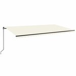 vidaXL Auvent manuel rétractable 600x350 cm Crème