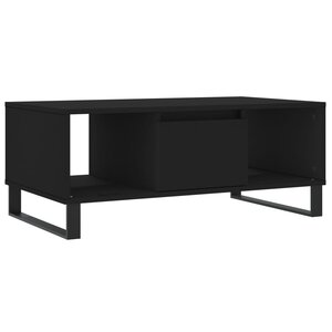 vidaXL Table basse Noir 90x50x36 5 cm Bois d'ingénierie