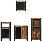 vidaXL Ensemble de mobilier de salle de bain avec étagère 4 Pièces