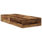 vidaXL Cadre de lit avec rangement Bois Ancien 75 cm Bois d'ingénierie