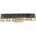 vidaXL Ensemble de canapés d'extérieur 7 pc Blanc et anthracite
