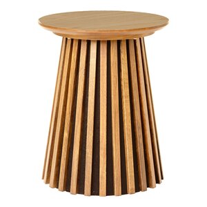 Table d'appoint placage chêne naturel Ø 40 x 50 cm