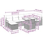 vidaXL Ensemble de canapé de jardin 8 Pièces Marron Poly rotin