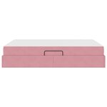 vidaXL Lit avec rangement et matelas Rose 140 x 200 cm Velours