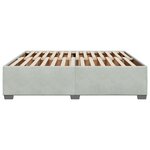 vidaXL Cadre de lit sans matelas gris clair 180x200 cm velours