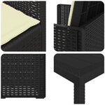 vidaXL Ensemble de salle à manger pour jardin avec coussin 7 Pièces PP