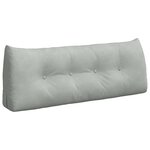 vidaXL Coussin de Dos Gris clair 120 x 24 x 50 cm Velours