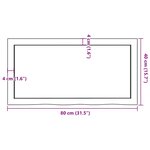 vidaXL Dessus de table 80x40x(2-6) cm bois de chêne massif non traité