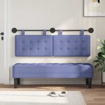 vidaXL Tête de lit suspendue Bleu denim Tissu