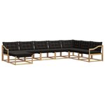 vidaXL Ensemble de canapés d'extérieur 8 pc Blanc et noir