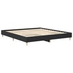 vidaXL Cadre de lit sans matelas noir 180x200 cm bois d'ingénierie