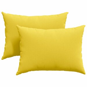 vidaXL Coussins de canapé 2 pc tissu Jaune clair 70 x 50 cm