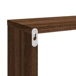 vidaXL Étagères murales cubiques 2 Pièces Chêne marron 80x15x26 5 cm