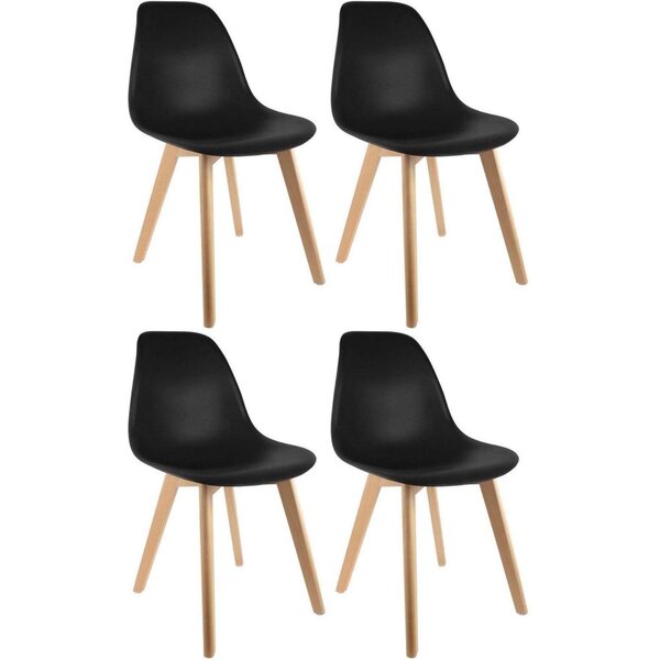 Chaise scandinave coque polypropylène (lot de 4)