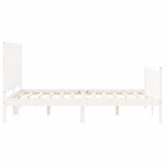 vidaXL Cadre de lit sans matelas blanc bois de pin massif