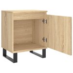 vidaXL Tables de chevet 2Pièces chêne sonoma 40x30x50cm bois d'ingénierie