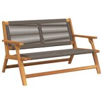 vidaXL Chaises de jardin avec table 3 Pièces Gris Bois Acacia Massif