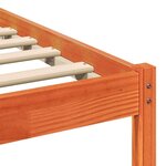 vidaXL Cadre de lit avec tête de lit Brun cire 90 x 200 cm Pin massif