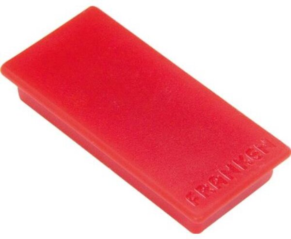 Paquet de 10 Aimants rectangulaire 50 x 23 mm Rouge FRANKEN